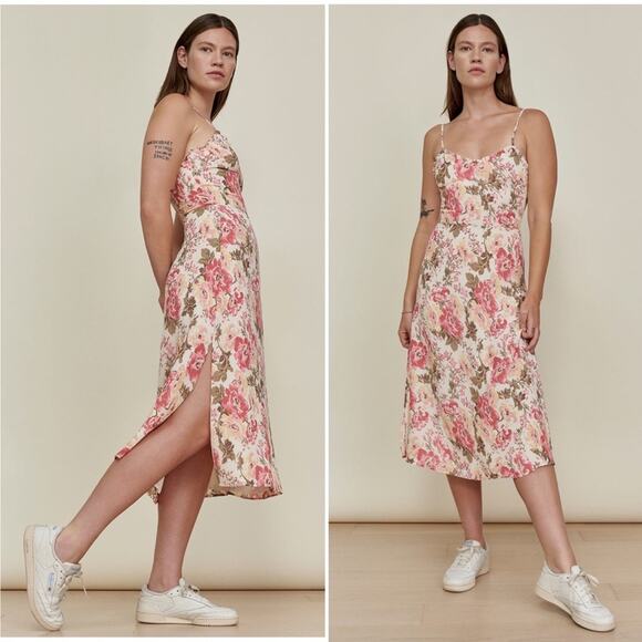 Reformation Cassandra Floral Dress in Farrah Size 4 - Picture 2 of 12